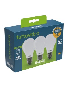 BEGHELLI LED GOCCIA E27  8W 58050 CALDA 3000K 3 PZ