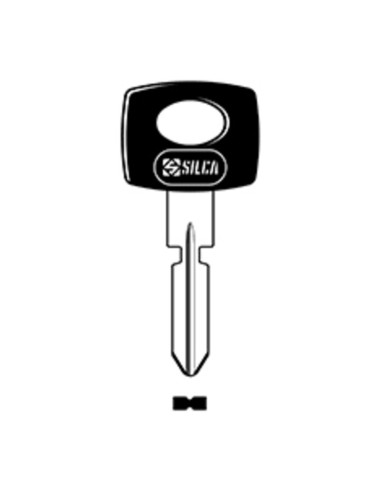 SILCA HU39P CHIAVE AUTO TESTA PLASTICA OTTONE
