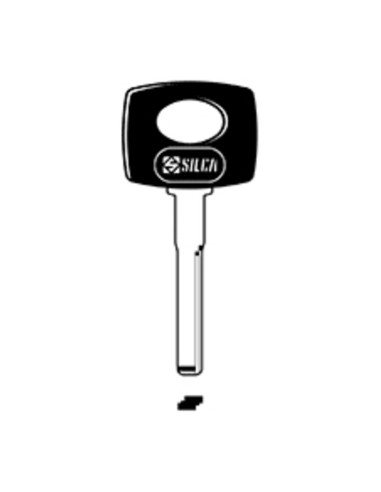 SILCA HU64P CHIAVE AUTO TESTA PLASTICA OTTONE