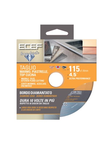 DISCO DIAMANTATO P/MARMO PIASTRELLE D 115 MM