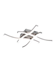PLAFONIERA LED ROUTE ACCIAIO SATIN. 4 LUCI X 5W 4000K