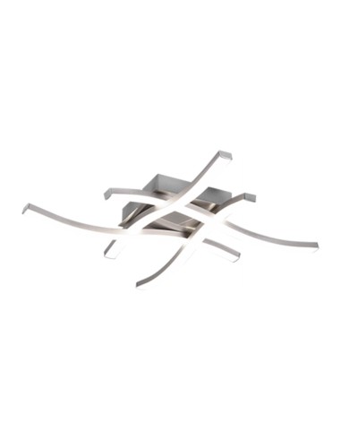 PLAFONIERA LED ROUTE ACCIAIO SATIN. 4 LUCI X 5W 4000K