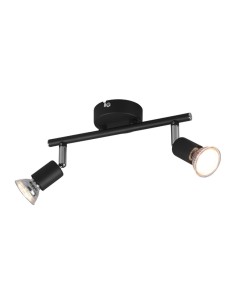 BARRA 2 FARETTI PARIS GU10 NERO