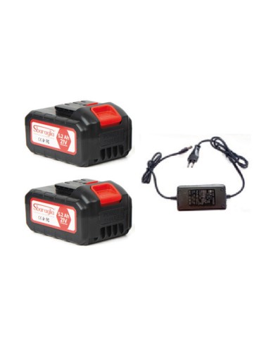 KIT 2 BATTERIE 21V 5,2 Ah + CARICABATTERIA SBARAGLIA