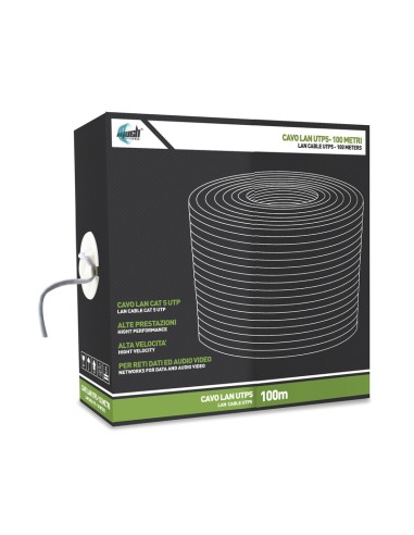 CAVO LAN UTP CAT. 6 CCA 0,56 MM 100 M GRIGIO