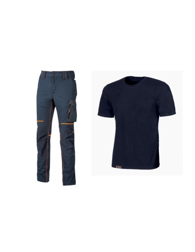 WORKWEAR KIT T-SHIRT+ PANTAL DEEP BLUE TG   L