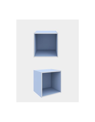 CUBO 35X29X35 CM AZZURRO