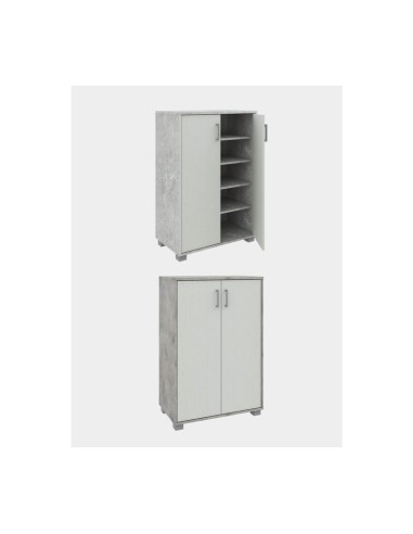 MOBILE BASSO 2A MULTIUSO 60X35X90 BIANCO FR/CEMENTO
