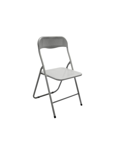 SEDIA PIEGHEVOLE METALLO POLO BIANCO