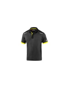 SPARCO POLO TOLEDO GREY YELLOW TG M