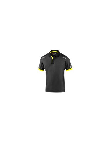 SPARCO POLO TOLEDO GREY YELLOW TG XL