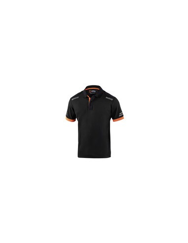 SPARCO POLO TOLEDO BLACK ORANGE TG XS