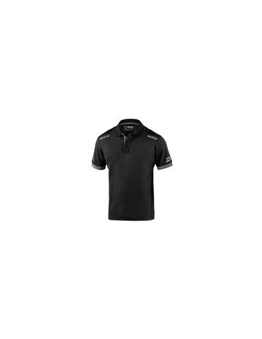 SPARCO POLO TOLEDO BLACK GREY TG M