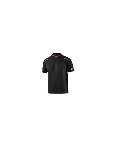 SPARCO T-SHIRT TUCSON BLACK ORANGE TG XS