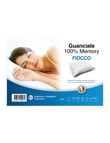 GUANCIALE FIOCCO DI MEMORY BORDINO A CONTRASTO