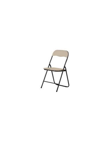 SEDIA PIEGHEVOLE POLO NERO/SABBIA