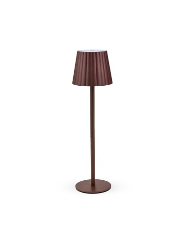 LAMPADA LED RICARICABILE DA TAVOLO AURORA RUGGINE