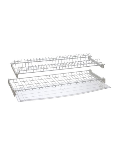KIT SCOLAPIATTI C/VASCHETTA 76 CM CROMO
