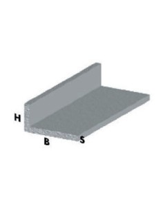 PROFILO ARGENTO H.200 CM ELLE 40X15X1,5 MM*