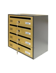 CASSETTA POSTALE ALUBOX CUBO/R 4 38,5X25X43 ORO