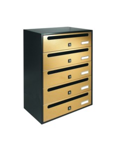 CASSETTA POSTALE ALUBOX CUBO/R 5 38,5X25X53 ORO