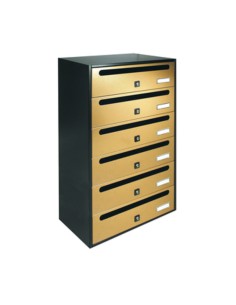 CASSETTA POSTALE ALUBOX CUBO/R 6 38,5X25X63 ORO