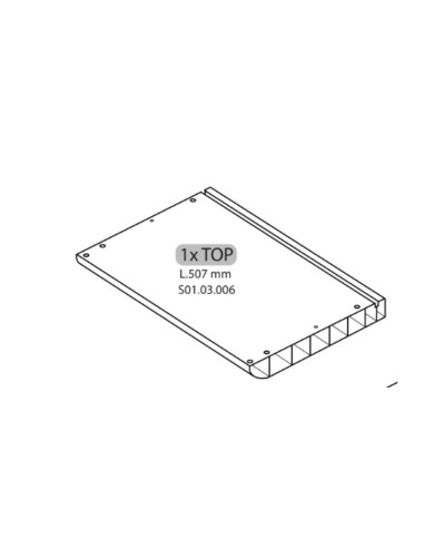 R 1XTOP L.507mm x ARMADIO SPORCO PULITO RESINA 1 ANTA