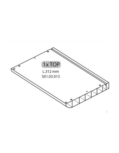 R 1XTOP L.312 mm X ARMADIO SPOGLIATOIO RESINA A 1 POSTO IN KIT C/SERRAT