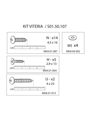 R KIT VITERIA S01.50.107 X ARMADIO SPOGLIATOIO RESINA A 1 POSTO IN KIT C/SERRAT