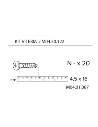 R KIT VITERIA MO4.50.122 X COPRICALDAIA  RESINA HIMALAYA C/SERRANDA 59X39X98H