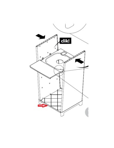 R BASE X KIT MOBILE PER LAVATOIO 40X40x87H CM