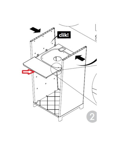 R RIPIANO CENTRALE X KIT MOBILE PER LAVATOIO 40X40x87H CM