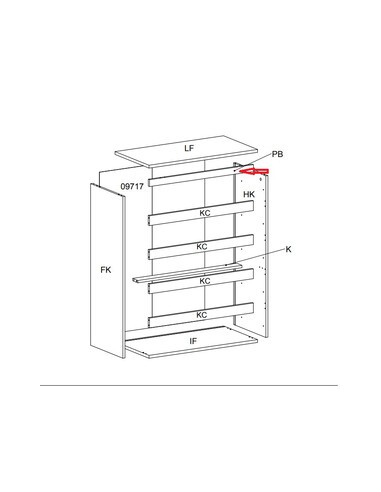 R TRAVERSO PB X KIT CASSETTIERA 5C NOVA 77X40X107 BIANCA