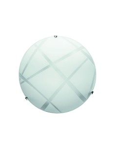 PLAFONIERA DARIO D 40 CM 2 LUCI E27 CROMO B/CO