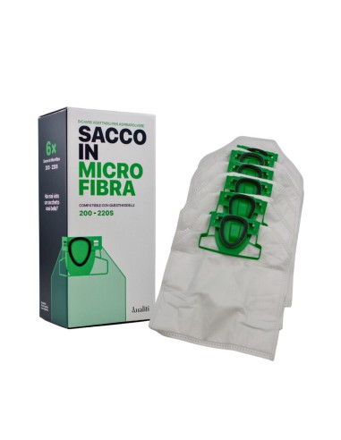 RICAMBIO FOLLETTO SACCO IN MICROFIBRA K200/220S PZ.6