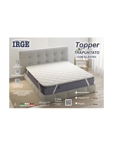TOPPER TRAPUNTATO C/ELASTICO 2 POSTI IRGE