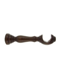 SUPPORTO LEGNO P/BASTONE NOCE SCURO 25 CM 2 PZ