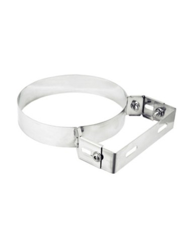 COLLARE INOX C/STAFFA P/TUBO STUFA 25 CM