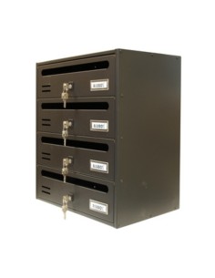 CASSETTA POSTALE ALUBOX CUBO/R 4 38,5X25X43 GR GHISA