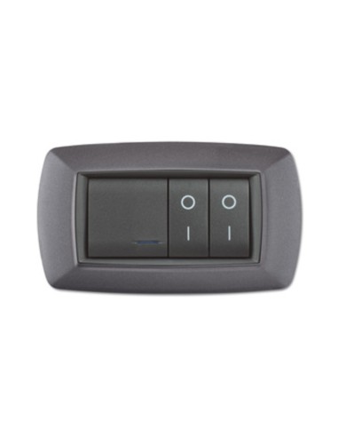 PLACCA LIFE LIVING PLAST GRIGIO CHIARO VULCAN 4P