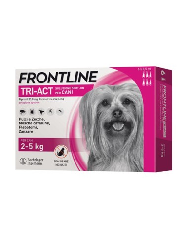 FRONTLINE TRI-ACT  CANI 2- 5 KG 6 PIPETTE OFF. SPECIALE