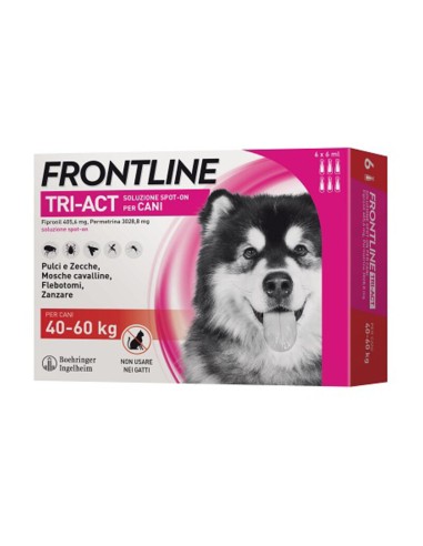 FRONTLINE TRI-ACT CANI 40-60 KG 6 PIPETTE OFF. SPECIALE