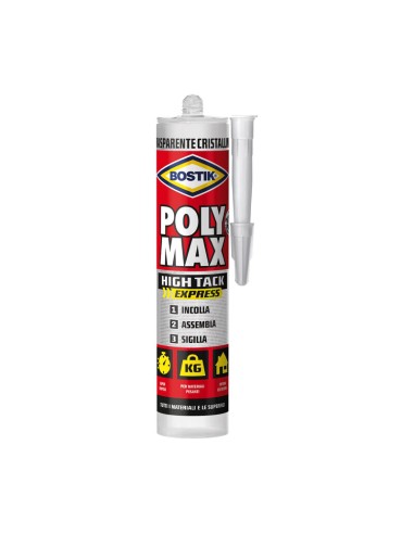 BOSTIK POLYMAX HIGH TACK CRISTAL 300 G CARTUC
