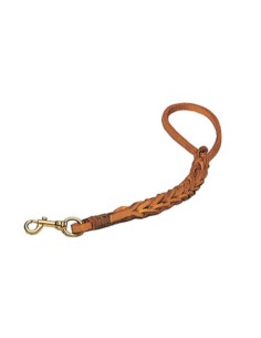 GUINZAGLIO P/CANI CUOIO TRIPLA TRECCIA 50 CM