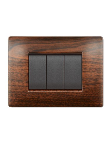 PLACCA LIFE Q LIVING PLAST LEGNO SCURO  4P