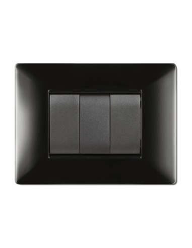 PLACCA LIFE Q LIVING PLAST NERO         7P