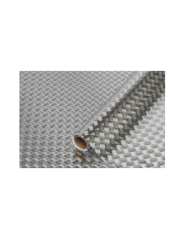 PLASTICA ADESIVA DCFIX 210.0060 ARGENTO RILIEVO 10 M